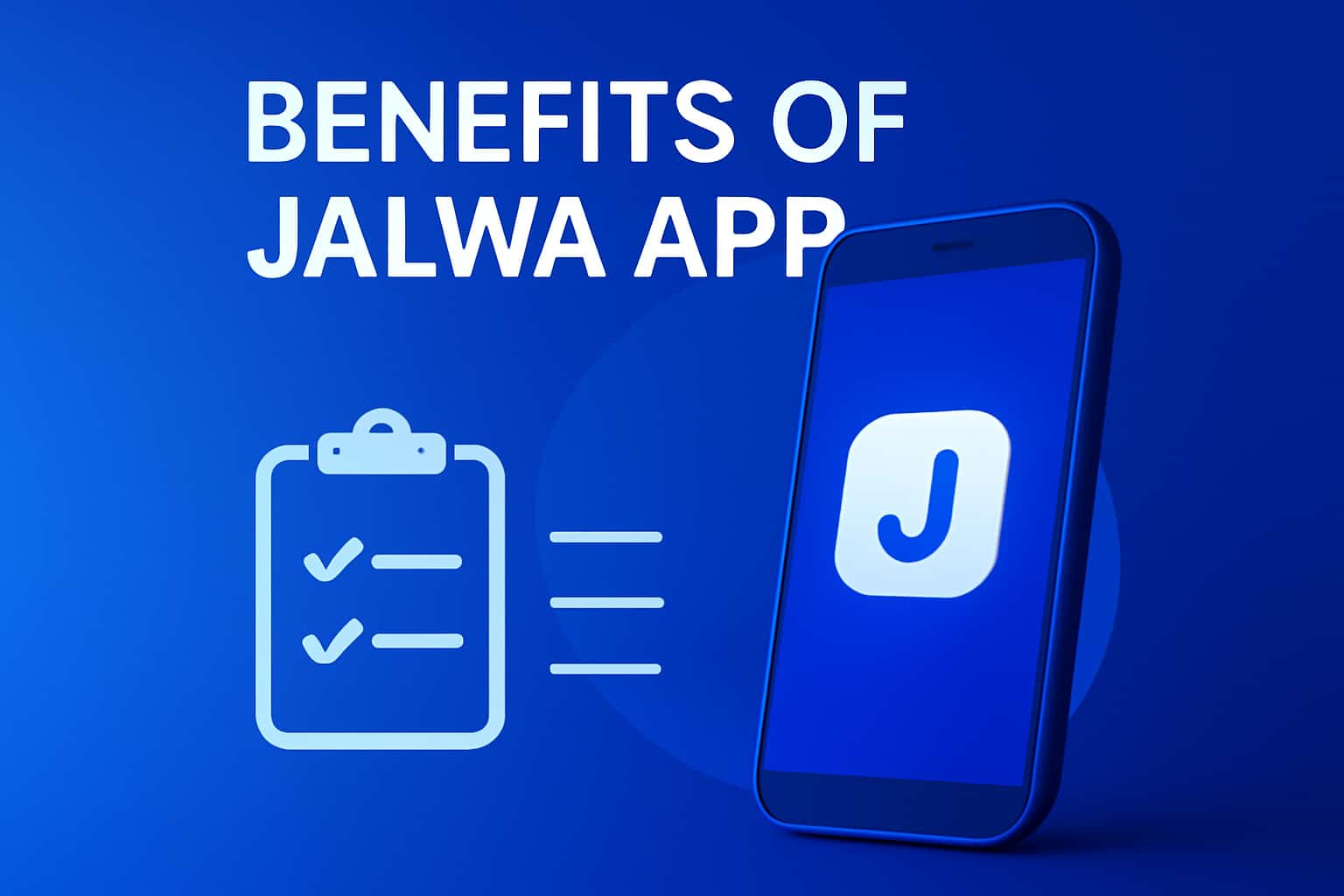 An informational scene showcasing the benefits of Jalwa App in a high-tech environment.