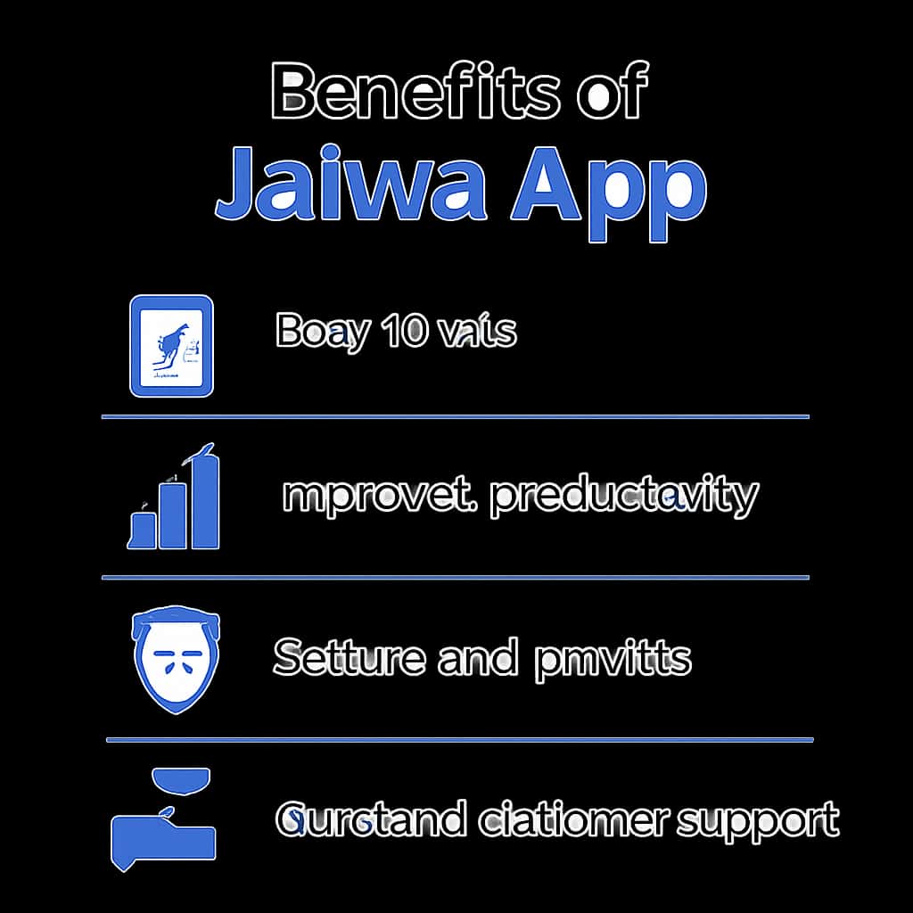 An educational diagram illustrating the benefits of using Jalwa App.