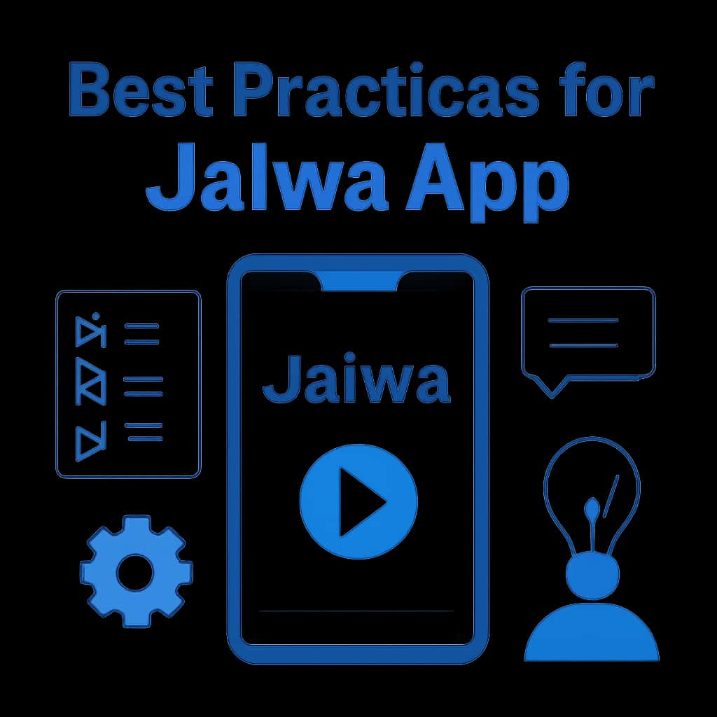 An educational diagram showcasing best practices for Jalwa App.