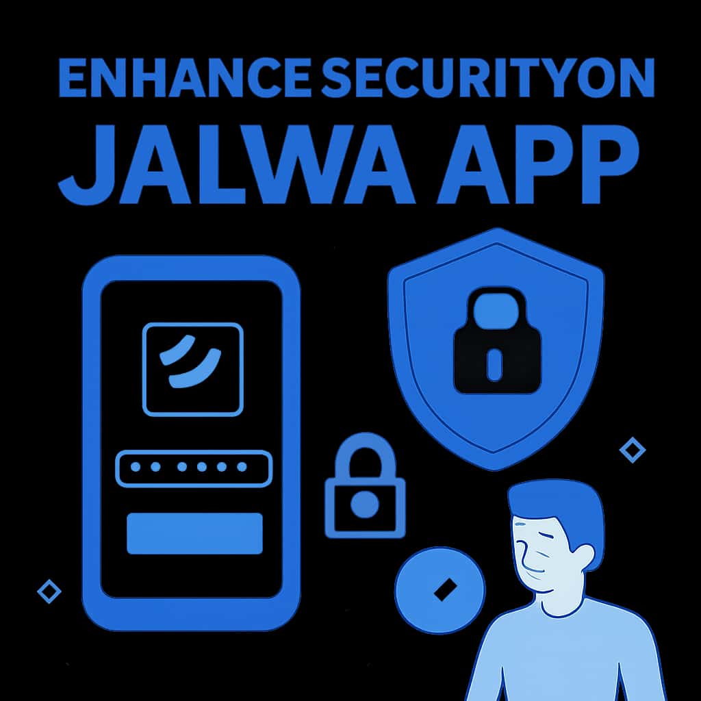An educational diagram outlining security steps for Jalwa App users.