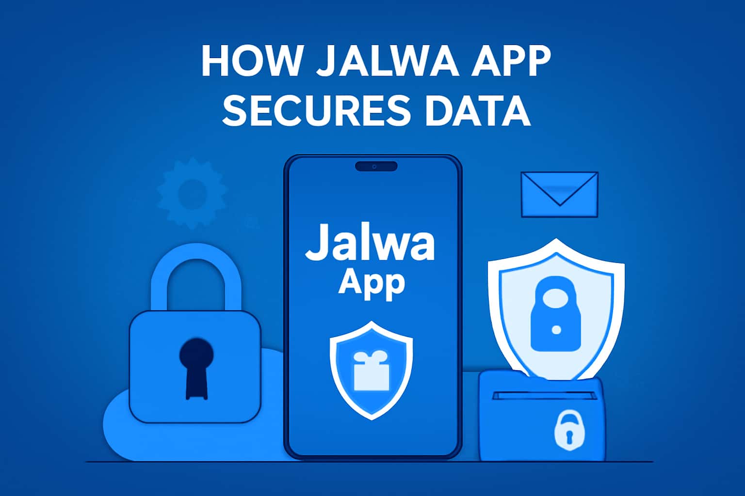 An illustrative representation of data security protocols used by Jalwa App.