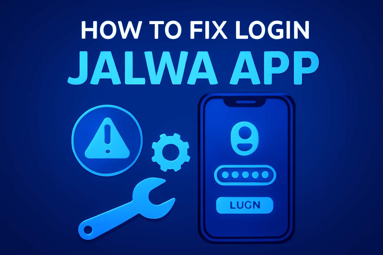 An informational scene regarding fixing login issues for Jalwa App.