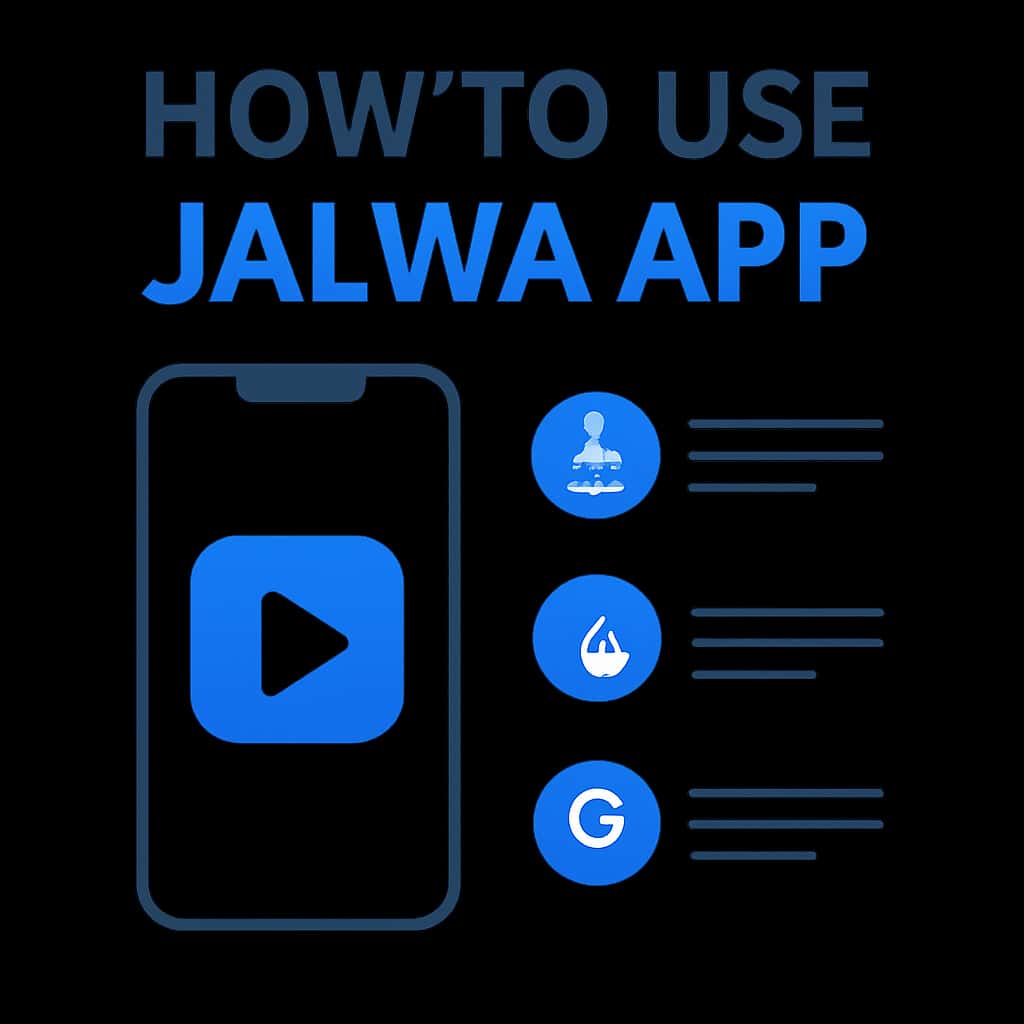 An educational diagram illustrating the features of the Jalwa App.