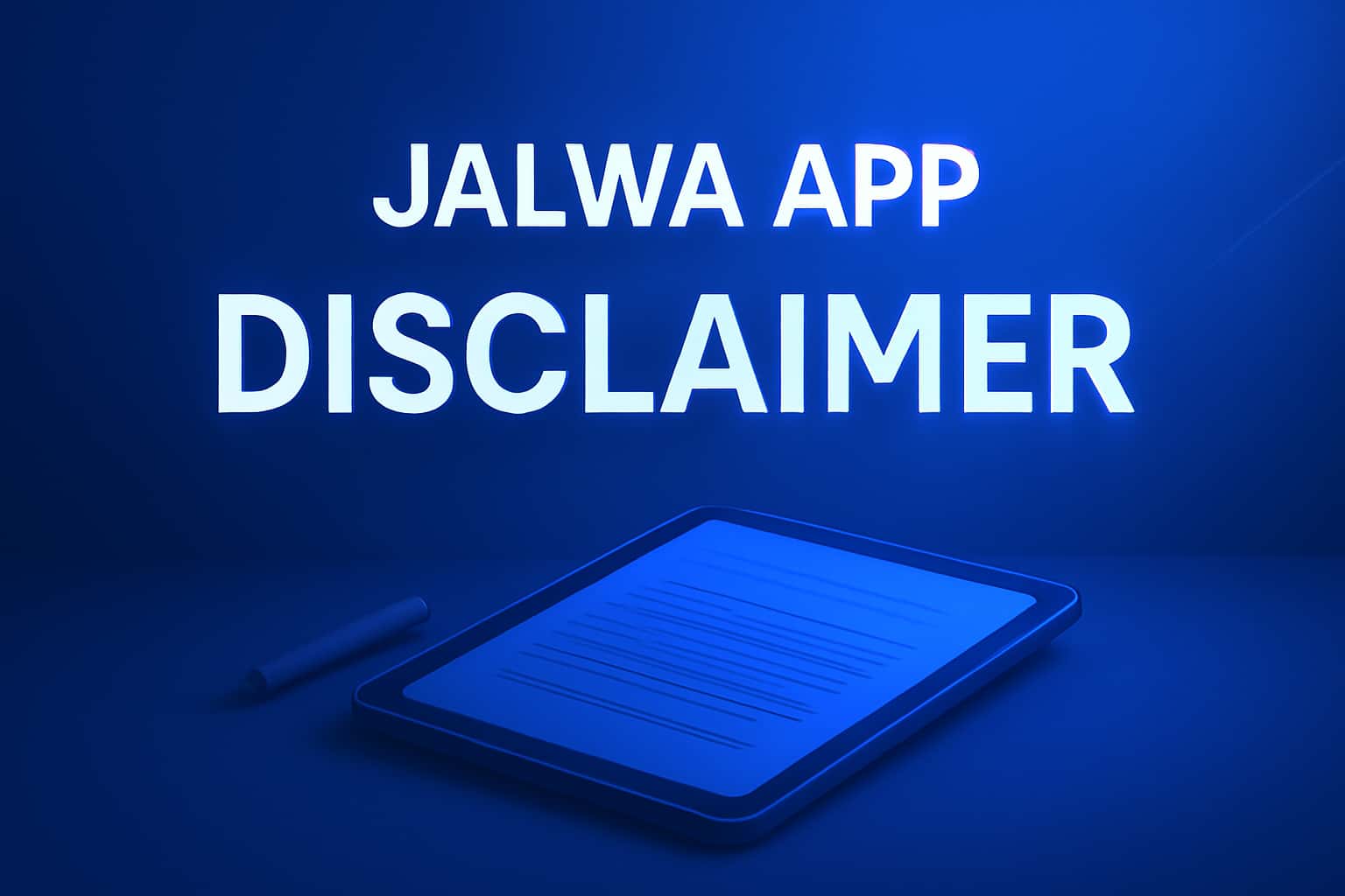Informational graphic representing the Jalwa App Disclaimer.
