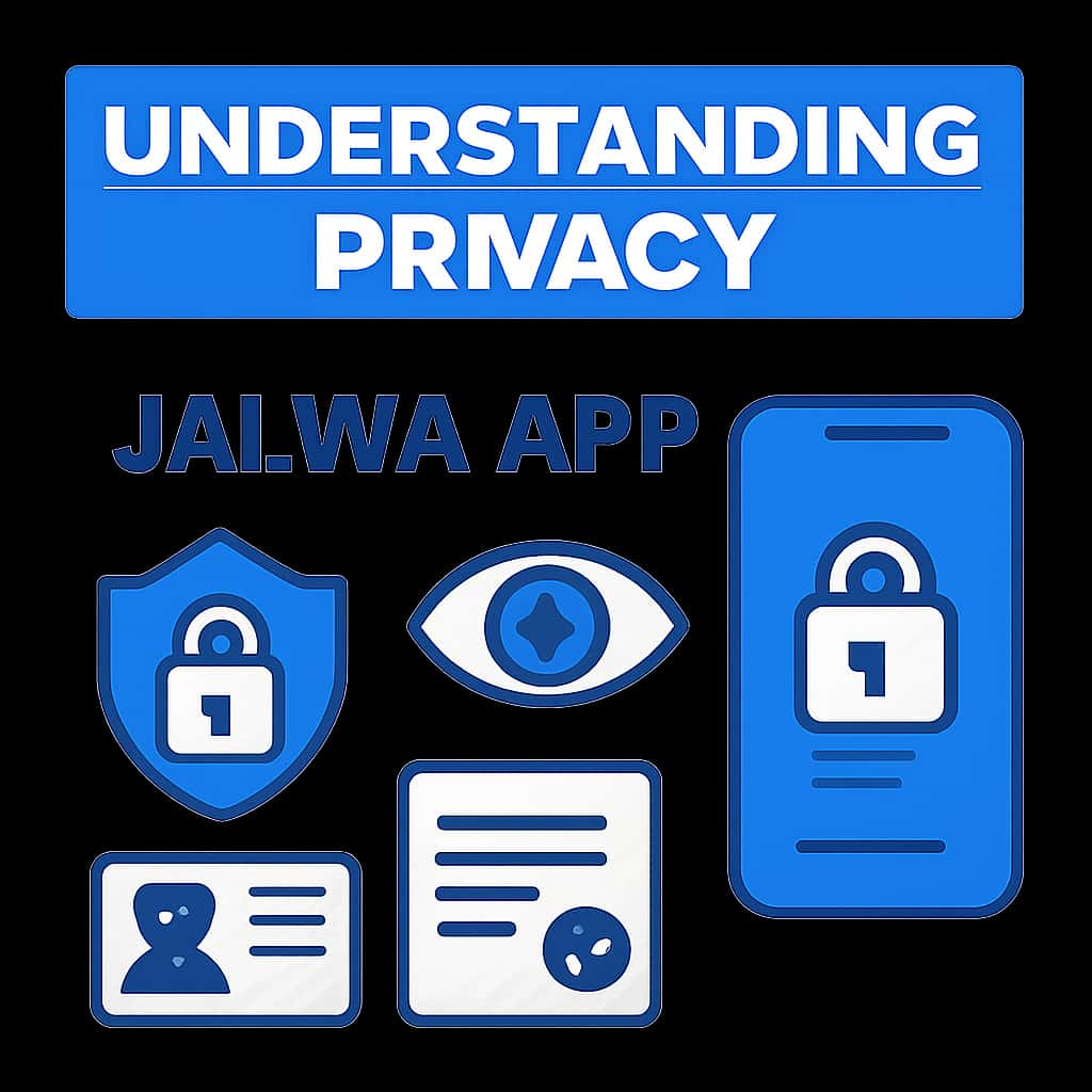 Diagram illustrating the privacy policy of the Jalwa App.