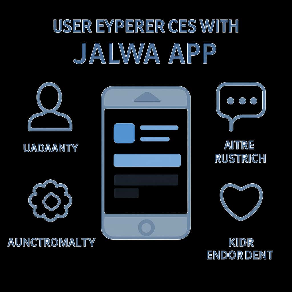 Illustration detailing User Experiences with Jalwa App